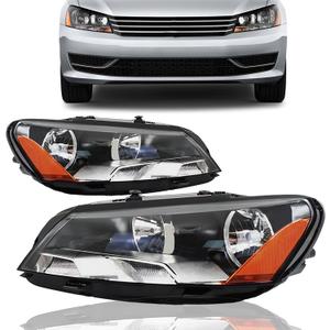 munirater 1 Pair Headlights Replacement for Pa-ssat 2012 2013 2014 2015 Headlamp Assembly Halogen Driver & Passenger Side 561941005D | 561941006D |