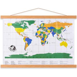Benjia 30x20 30x40 30x30 Poster Frame, Magnetic Light Wood Wooden Frame Hanger for Photo Picutre Canvas Artwork Art Print Wall Hanging (1 Pack, 30", Teak Color)