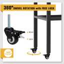 Upgraded Caster Wheels for Blackstone 28" Griddles, Griddle Wheels Parts for Blackstone Accessories with Brake, 360 Degree Silky Swivel, Griddle Parts for Blackstone 2287 2403, Adventure Ready 28"
