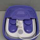 Foot Spa Collapsible, Foot Bath Massager with Heat, Remote, Timer, and 24 Motorized Shiatsu Massage Balls, Foot Soaking Tub Supports Hot/Cold Water Soaking (Purple)