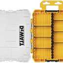 DEWALT Tool Box, Medium 8-Compartments Small Parts Organizer, Portable Tough Case Screw Organizer Toolbox with Customazible Dividers (DWAN2190)