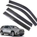 Rain Guards for Chevrolet (Chevy) Traverse 2018-2023, Tape-on Side Window Deflectors for Chevrolet Traverse, Window Visors for Chevrolet Cars, for Chevrolet Car Accessories, 4 pcs (For Chevrolet Traverse 18-23)