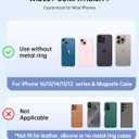 LISEVO Phone Ring Holder Compatible with MagSafe - Magnetic Cell Phone Grip Magnet Removable Finger Ring Grip Stand Cute Girly Kawaii White Unique Design for iPhone 17 Pro Max 16 15 14 13 12 Series