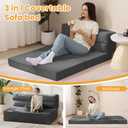 Foldable Mattress Full, 54" Folding Sofa Bed, 3-in-1 Convertible Sofa Bed Floor Couch for Living Room, Guest Room No Assembly Required