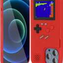 Gameboy Case for iPhone 16 Plus Only,Handheld Retro 168 Classic Games,Color Video Display Game Case for iPhone,Anti-Scratch Shockproof Phone Cover for iPhone Red