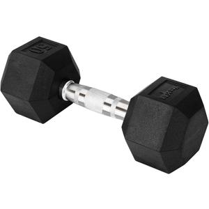 Cast Iron - Chrome Grip Hex Dumbbell - 50 lbs - Single