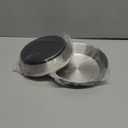 Stainless Steel Cat Bowls,Whisker Friendly Shallow Cat Dishes for Food and Water,Non-Slip Silicone Bottom,Heavy Duty,Replacement Kitten Metal Plate for Elevated Stands,2 Pack