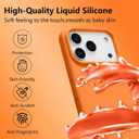 Magnetic for iPhone 17 Pro Max Case 6.9", Premium Liquid Silicone Case,[Compatible with Magsafe][Soft Anti-Scratch Microfiber Lining],Slim Thin Shockproof Phone Cover-Orange