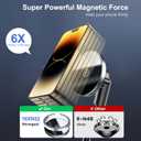 for Mag-Safe Car Mount Charger 15W iPhone Wireless Car Cigarette Lighter Phone Charger, Cigarette Lighter Phone Mount with Dual Port PD&QC3.0 Fast Charging for iPhone 17 16 15 Pro Plus Max 14 13 12