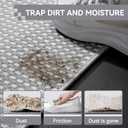 Front Door Mat 31''x47'', Absorbent Dirt Resist Washable Non Slip Low-Profile Indoor Doormat, Easy Clean Entryway Welcome Door Mats, Grey
