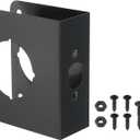 PATIKIL Door Reinforcement Plate, 1 Set Doors Reinforce Repair for 1-3/4" Thick Door 4-1/2" Size Door Knob Lock Latch Deadbolt Cover Plate Home Security, Black