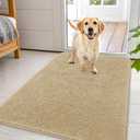 OLANLY Dog Door Mat for Muddy Paws 44x32, Absorbs Moisture and Dirt, Absorbent Non-Slip Washable Doormat, Quick Dry Chenille Mud Mat for Dogs, Entry Indoor Entryway Carpet for Inside Floor, Beige