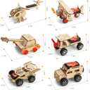 Yutin STEM Kits for Kids Age 8-10 10-12, 6 Set Wood Building Projects Crafts Science Model Car Kits for Kids Age 8-12, Wooden 3D Puzzles, STEM Toys for Boys 7 8 9 10 12 13 Year Old Birthday Gifts