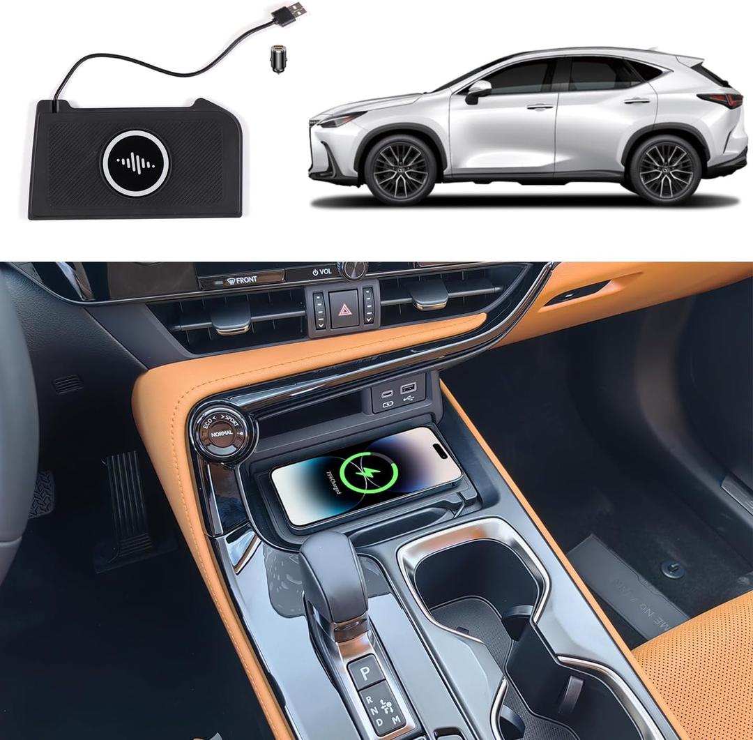 Compatible with Lexus NX 250 350 Series Car Wireless Charging Pad, Fast Charging fit for iPhone 15 14 13 12