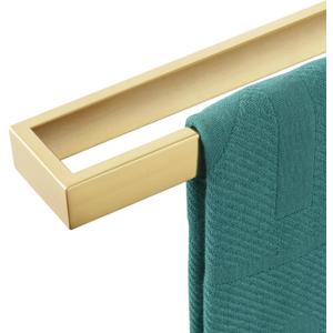 KOKOSIRI Towel Bar Brushed Gold Bath Towel Holder 24 Inch Kitchen Towel Hanger Rack Stainless Steel Bathroom Hardware Wall Mounted