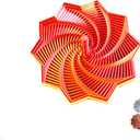 Large 6.9In,3D Printed Fidget Toys, Dual Motion Fidget Toy,Fractal Fidget Hexagon with More Sturdy Handle, New Star Shaped Fidget Toys for Office Desktop Decompression Toys ,Multi-Color (Rose-Golden)