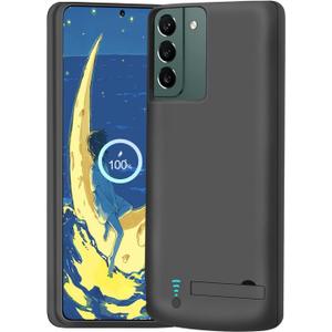 Battery Case for Samsung Galaxy S22, 4800mAh Rechargeable Extended Battery Charging Charger Case, Add 100% Extra Juice, Not Compatible with S22+ or S22 Ultra (6.1 inch) Black