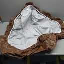 Elastic Table Cover Wood Grain Pattern Taupe Tablecloth Decorative Dining and Wrinkle-Resistant