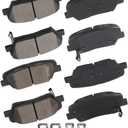 cciyu D1432 D1439 Front & Rear Professional Ceramic Brake Pads Set Fit For 2010-2012 For Hyundai For Santa Fe,2013-2014 For Santa Fe Sport,2011-2014 For Kia For Sorento