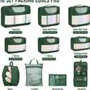 Veken 10 Set Packing Cubes for Travel Essential, Suitcase Organizer Bags in 4 Sizes, Carry-On Luggage Accessories with Large Laundry & Hanging Toiletry Bag, Must-Have for Airplane, Road Trip & Camping