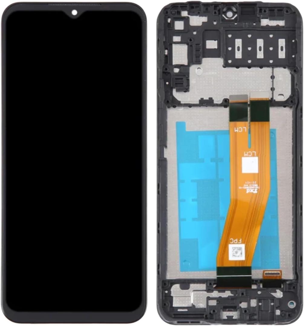 for Samsung Galaxy A14 LTE 4G Screen Replacement with Frame for Samsung A14 LTE Screen Replacement kit A145u A145p LCD Touch Display digitizer with Repair Part Tools 6.6 inch Black
