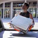 22x14x9 inch Zipperless Cabin Suitcase, 22 Inch 100% All Aluminum Shell Carry-on Suitcase, 56x36x22cm Aluminum Luggage Cabin, Aluminium Zipperless Carry On Luggage with Skate-Grade PU Wheels,TSA Locks