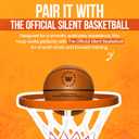 The Official Silent Basketball Hoop Indoor  Durable Plastic, Large Wall-Mounted Basketball Hoop with No-Noise Design + Adhesive & Screw Installation  for Use with Silent Basketball Only