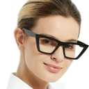 OCCI CHIARI Wide Reading Glasses Women Cat Eye Readers with Spring Hinge