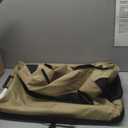 Amazon Basics Portable Folding Soft Dog Crate, 2-Door, Collapsible Travel Kennel, Top & Front Loading, Small 26" x 18" x 18", Tan