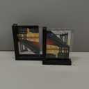 Lavezee 2 Pack 5x7 Picture Frames Made of Black Wooden L-shaped Base with Glass, Double Sided Display Photo Pictures 5 by 7 inch Vertical Horizontal for Tabletop Frame