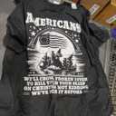 Americans We'll Cross A Frozen River Funny Saying T-Shirt, XL