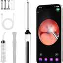 Tonsil Stone Removal Kit with Camera - Visual Tonsil Stone Remover Tool Connect with WiFi - Led Light Tonsillolith Removal Tool with 3 Head AttachmentsWhite