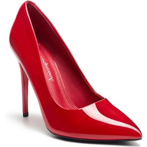 Womens High Heels 4 Inch Closed Pointed Toe Pumps Stiletto Heels for Women Dress Sexy Wedding Pumps, (6.5, Shinny Red)
