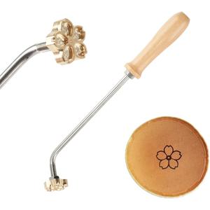 Custom Branding Iron for Cake, Brand Burning Iron Stamp Cake Hot Stamping Baking Mold DIY Personalized Stamp Logo Mold Hot Stamping Cake Tool (Flower Shape)