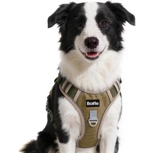 Tactical Dog Harness for Medium Dogs,No Pull Military Dog Vest with Handle,Reflective Heavy Duty Pet Harness for Walking Hiking Training M