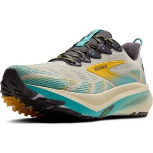 Brooks Men's Ghost Trail, Off-Road Running Shoe for Rugged Terrain - Bleached Sand/ Rabbit/ Bluefish - 11.5 Medium