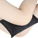 Comfortable Padding Knee Pillow for Side Sleepers Leg Support Pillows Hip Replacement Back Pain Relief Pressure Off After Surgery Between Thighs Joints Side Sleeping Men Women, Satin Black