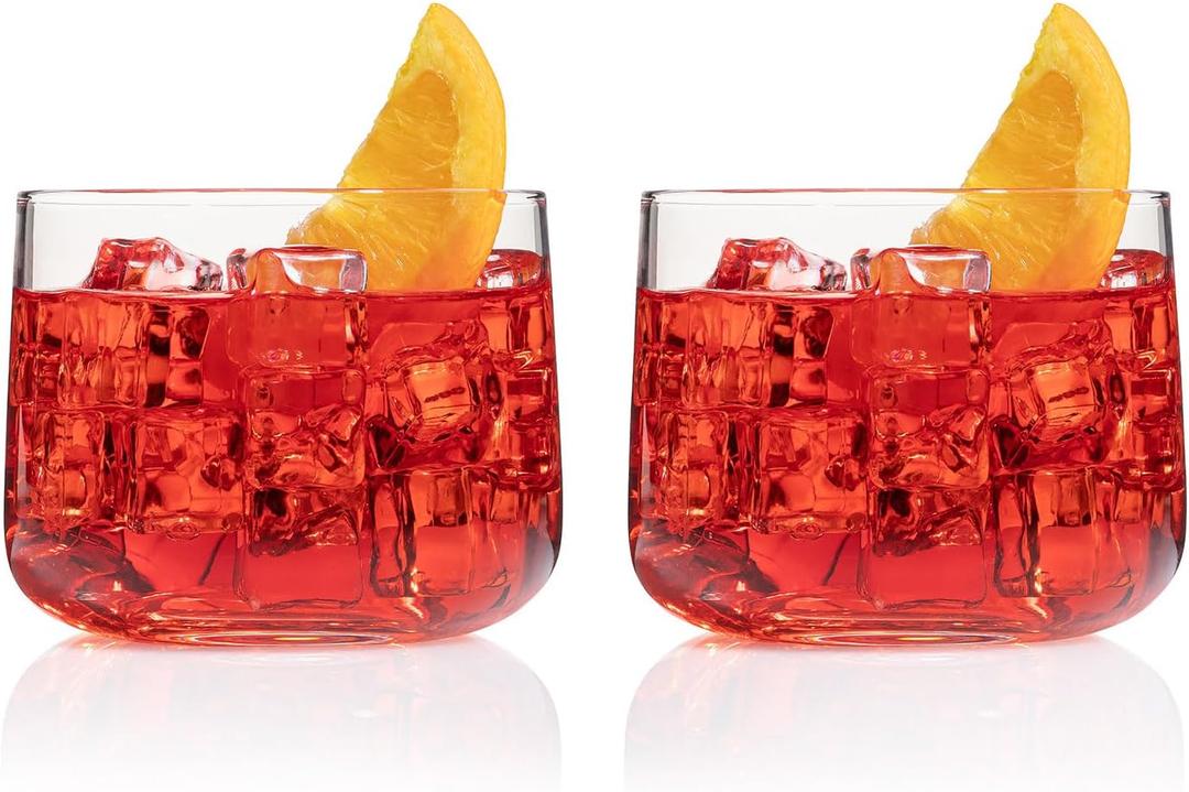 HISTORY COMPANY The Perfect Negroni Original 11-Ounce Italian Cocktail Glass, 2-Piece Set (Gift Box Collection)