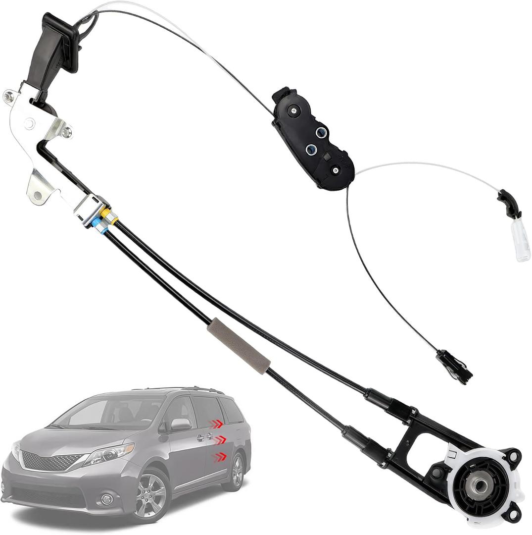 Rear Left Driver Side Sliding Door Cable Kit Set w/o Motor Compatible with Toyota Sienna 2011 2012 2013 2014 2015 2016 2017 2018 2019 2020 85015-08010 85015-08011
