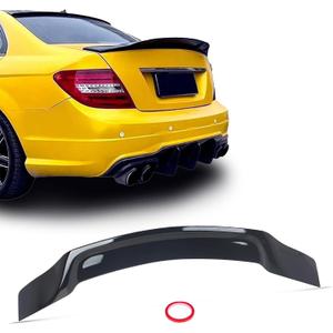 Rear Spoiler Wings for Mercedes Benz C Class W204 (2008-2014) C180 C200 C250 C300 C350 C63 4-Door Sedan Trunk Spoiler Wing Trunk Tail Rear Trunk Lid,Glossy Black - R Style Duckbill Spoiler
