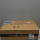 Small Gold Chandelier Ceiling Fan 22'' With Lights - Dimmable Semi Flush Mount, Low Decibel 6 Speeds, LED Fandelier Retractable Blades for Small Spaces, Kid Rooms