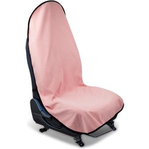 Waterproof Sweating Car Seat Cover for Post Gym Workout, Running, Swimming, Beach and Hiking, Universal Fit Non-Slip Bucket Seat Protector for Cars SUV Trucks, Machine Washable (Pink)