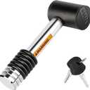 METOWARE Right-Angle Trailer Hitch Receiver Lock, 5/8" Diameter Pin Lock, Fits 2" or 2-1/2" Receiver (1 Pack)