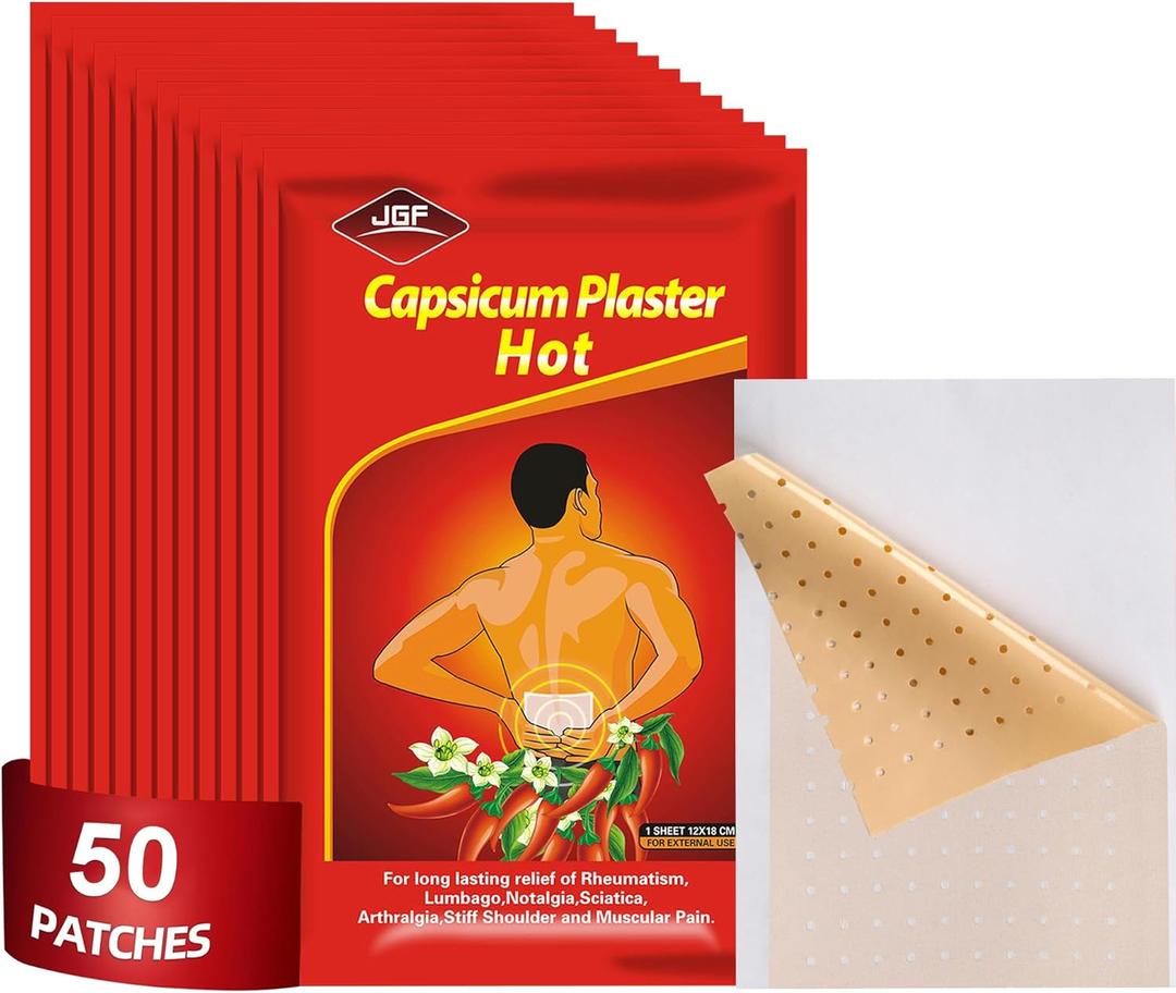 50 Count Capsaicin Patches,4.72"x7.08" Hot Capsicum Patch