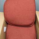 Klear Vu Gripper Non-Slip Mid Century Modern Shell Chair Cushion, Assembled in USA, Extra Thick Fill, Omega Upholstery Fabric, Set of 4 for Dining Room and Kitchen, 4 Count (Pack of 1), Flame