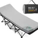 CYMULA Camping Cot Mattress 2in Memory Foam Sleeping Pad,Soft Warm Non-Slip Camping Mattress Topper with Retaining for Adults,Portable Roll up Pad for Travel(75 x30)only Mattress (Grey)
