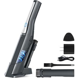 XREXS Handheld Vacuum Cordless, Car Vacuum Cleaner High Power, 12000Pa Strong Suction Rechargeable Hand Held Vacuum, Portable Lightweight Wireless Vacuum Cleaner for Home, Office, Pet Hair Cleaning