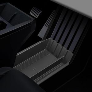 SUMK Floor Console Organizer for Tesla Cybertruck Accessories 2024 2025, Durable TPE Lower Center Console Organizer Tray with Non-slip Lining for Cybertruck