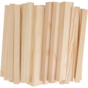 NUOBESTY Model Building Supplies Square Blocks DIY Wooden Rods Wooden Craft Materials Set
