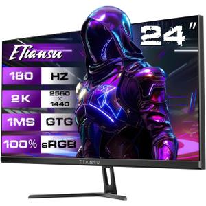 24" QHD 180Hz IPS Gaming Monitor,1ms FreeSync,100%sRGB,95%DCI-P3,DP1.4,VESA